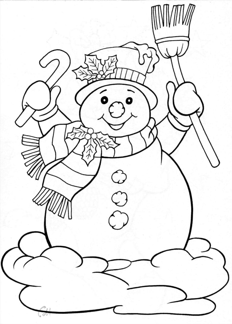 Cute Snowman Coloring Pages At GetColorings Free Printable Printable