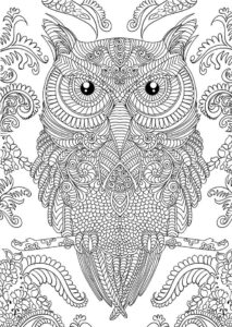 10 Difficult Owl Coloring Page For Adults