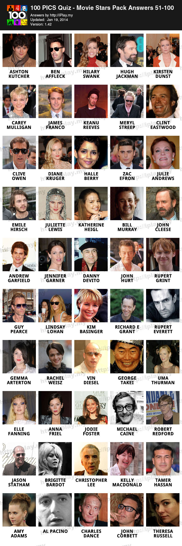 Movie Picture Quiz Printable With Answers Printable Pictures