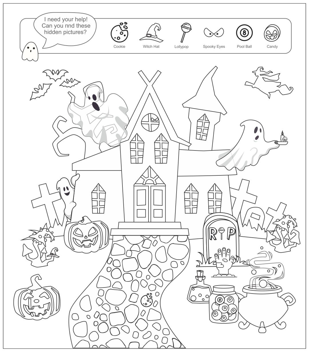 15 Best Halloween Hidden Picture Printable Printablee