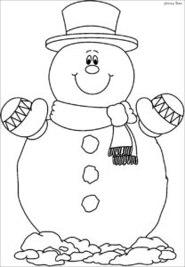 20 Cute Snowman Coloring Pages For Kids Easy Free And Printable