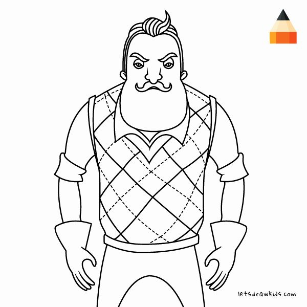 28 Hello Neighbor Coloring Page In 2020 Coloring Pages Hello 