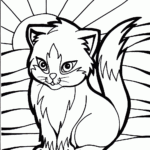 A Simple Free Printable Cat Coloring Sheet