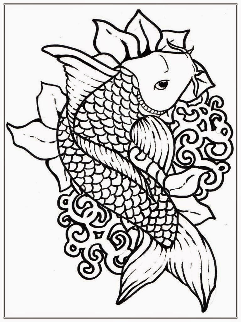 Adult Free Fish Coloring Pages Realistic Coloring Pages