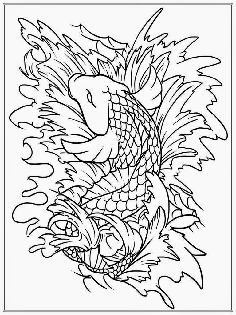 Adult Free Fish Coloring Pages Realistic Coloring Pages