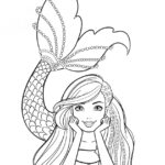 Beautiful Mermaid Barbie Coloring Pages YouLoveIt