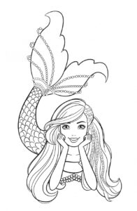 Beautiful Mermaid Barbie Coloring Pages YouLoveIt