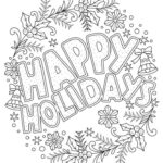 Beautiful Printable Christmas Adult Coloring Pages
