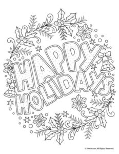 Beautiful Printable Christmas Adult Coloring Pages
