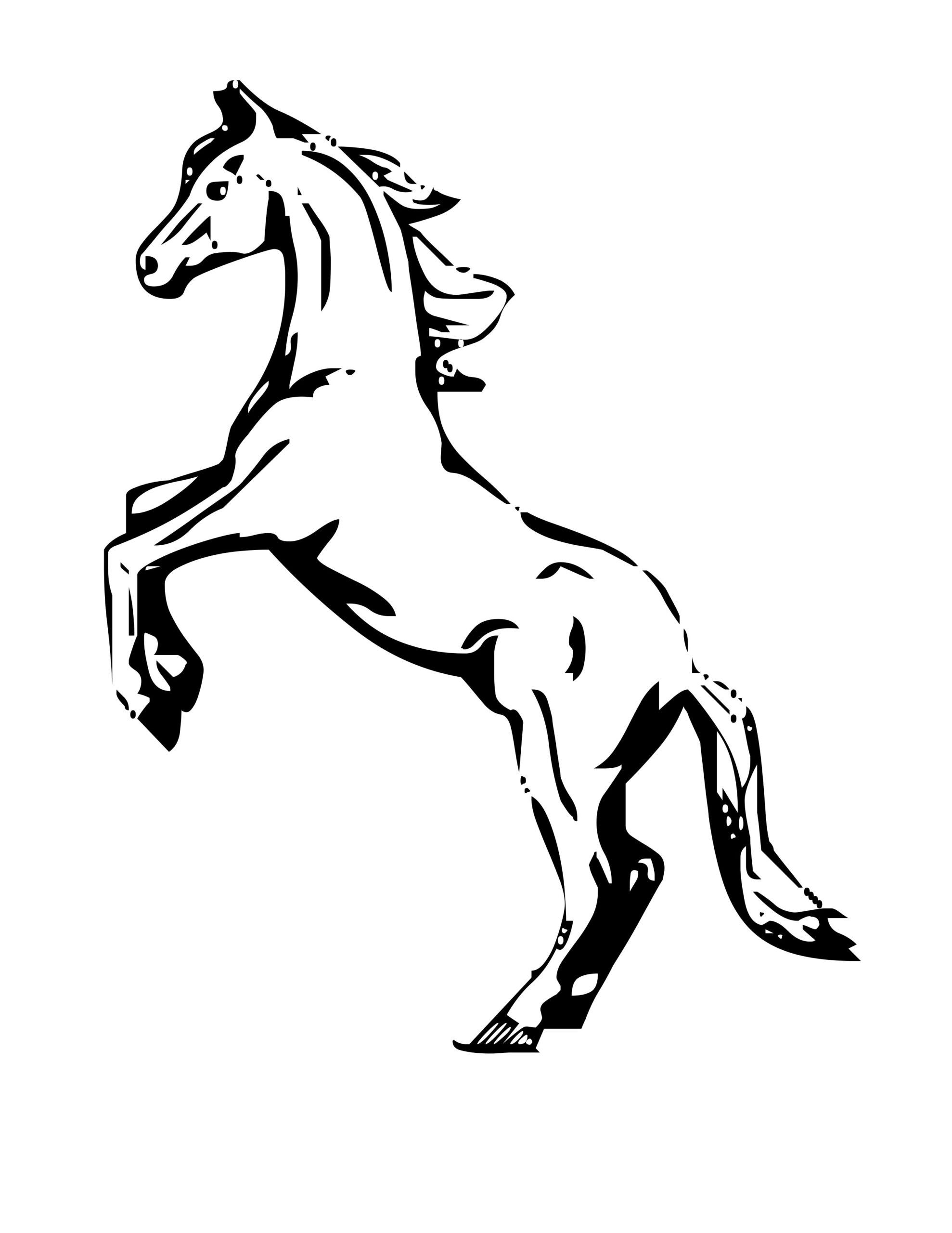 Black And White Horse Coloring Pages At GetColorings Free 