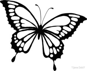 Black Butterfly Sticker By ARTStudio88 Butterfly Coloring Page