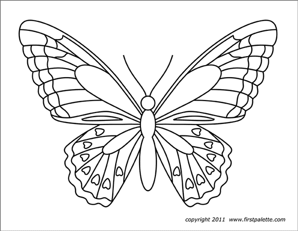 Butterflies Free Printable Templates Coloring Pages FirstPalette