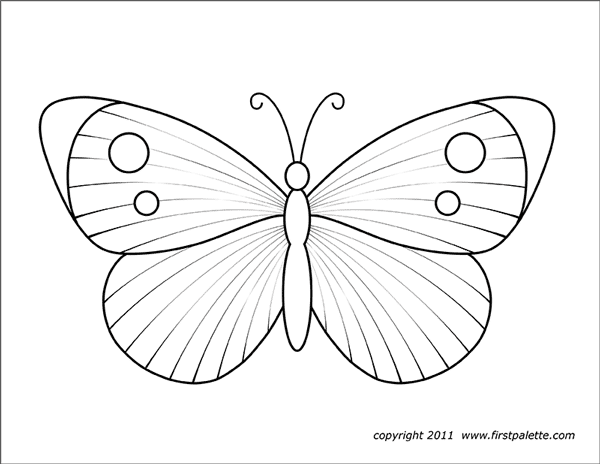 Butterflies Free Printable Templates Coloring Pages FirstPalette