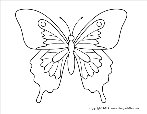 Butterflies Free Printable Templates Coloring Pages FirstPalette