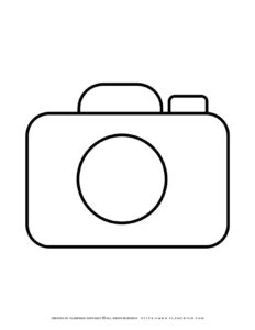 Camera Outline FREE Printable Template Planerium
