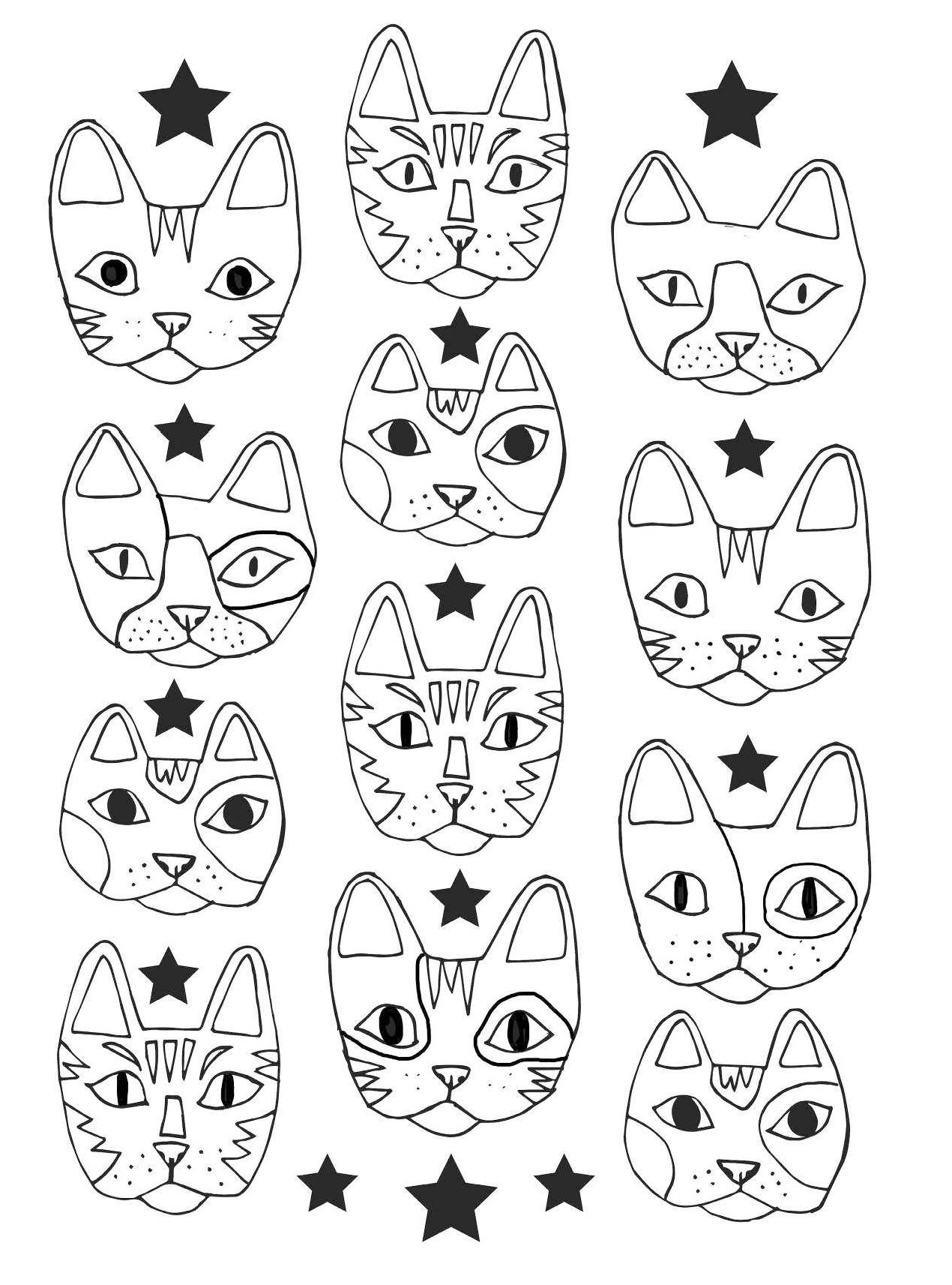 Cat Therapy Coloring Pages To Download And Print For Free