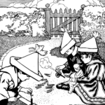 Children Playing With Toys In Their Backyard Coloring Page Boys