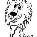 Children S Free Color Me In Lion Print Out
