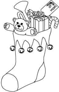 Christmas Stocking Full Of Presents Free Printable Christmas Coloring