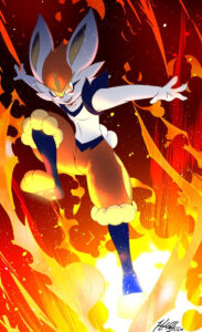 Cinderace Full In 2020 Pokemon Firered Pokemon Art Cool Pokemon