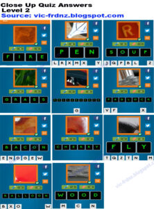 Close Up Quiz Answers Frdnz