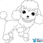 Coloring Cartoon Poodle Coloring Pages Forids Animals Baby To Regarding