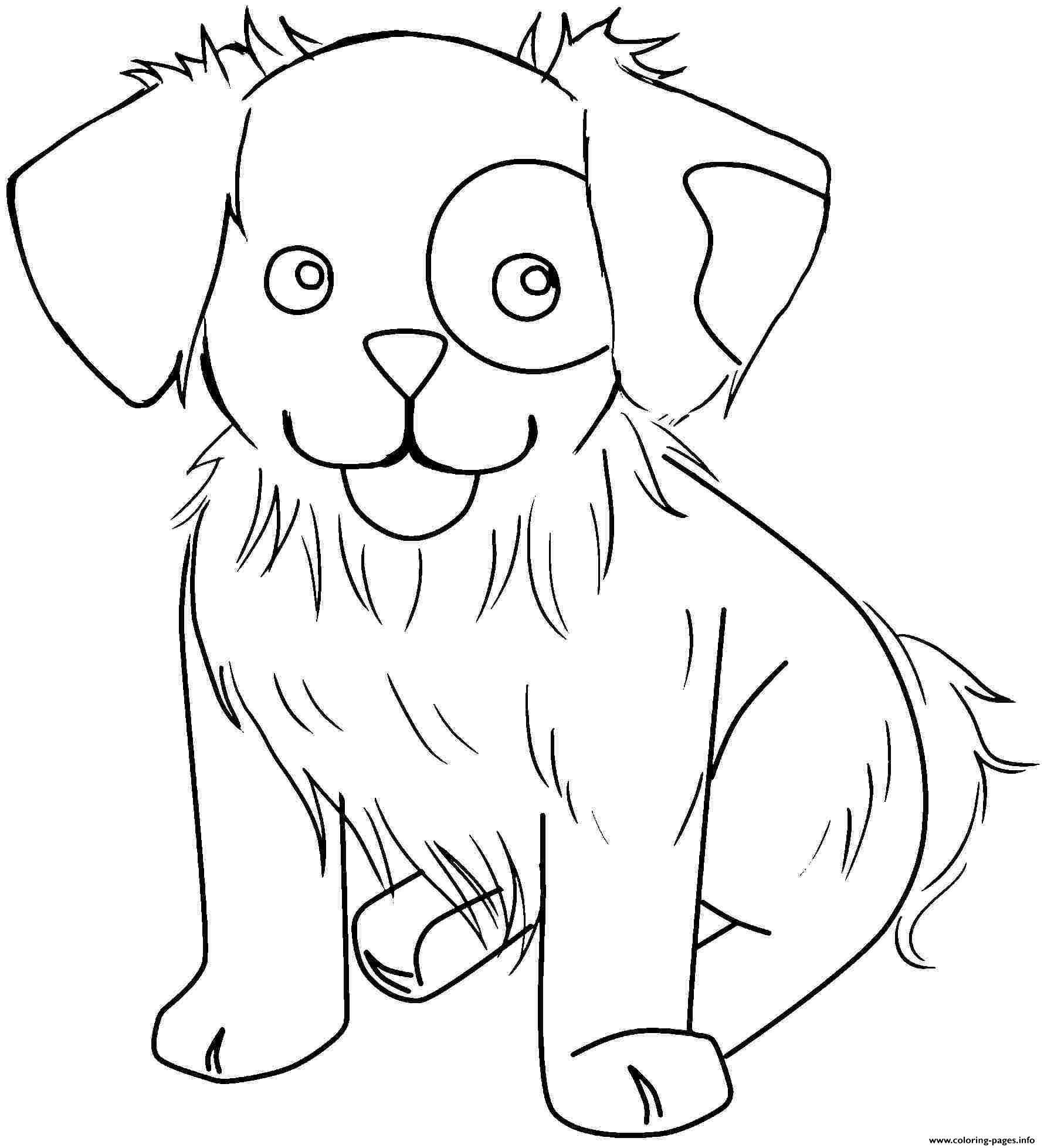 Crayola Cute Dog Animal Coloring Page Printable