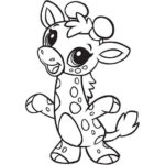Cute Baby Giraffe Coloring Page Free Printable Coloring Pages For Kids