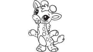 Cute Baby Giraffe Coloring Page Free Printable Coloring Pages For Kids