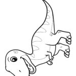Dinosaur Cute T Rex Coloring Page Printable