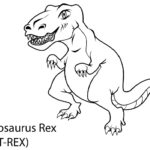 Dinosaur Tyrannosaurus Rex Coloring Book Pages For KidsFree Printable