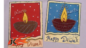 DIY How To Make Diwali Greeting Card School Project For Kids JK
