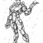Drawings Iceman Superheroes Printable Coloring Pages