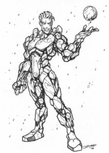 Drawings Iceman Superheroes Printable Coloring Pages