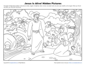 Easter Hidden Pictures Activity On Sunday School Zone Hidden Pictures