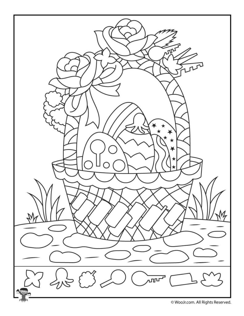 Easter Hidden Pictures Printable Activity Pages Woo Jr Kids Printable
