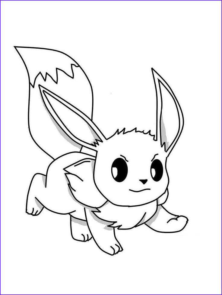 Eevee Coloring Pages Free Printable Eevee Coloring Pages Pokemon 