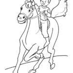 Enjoying Horse Riding Coloring Page Download Free Enjoying Horse