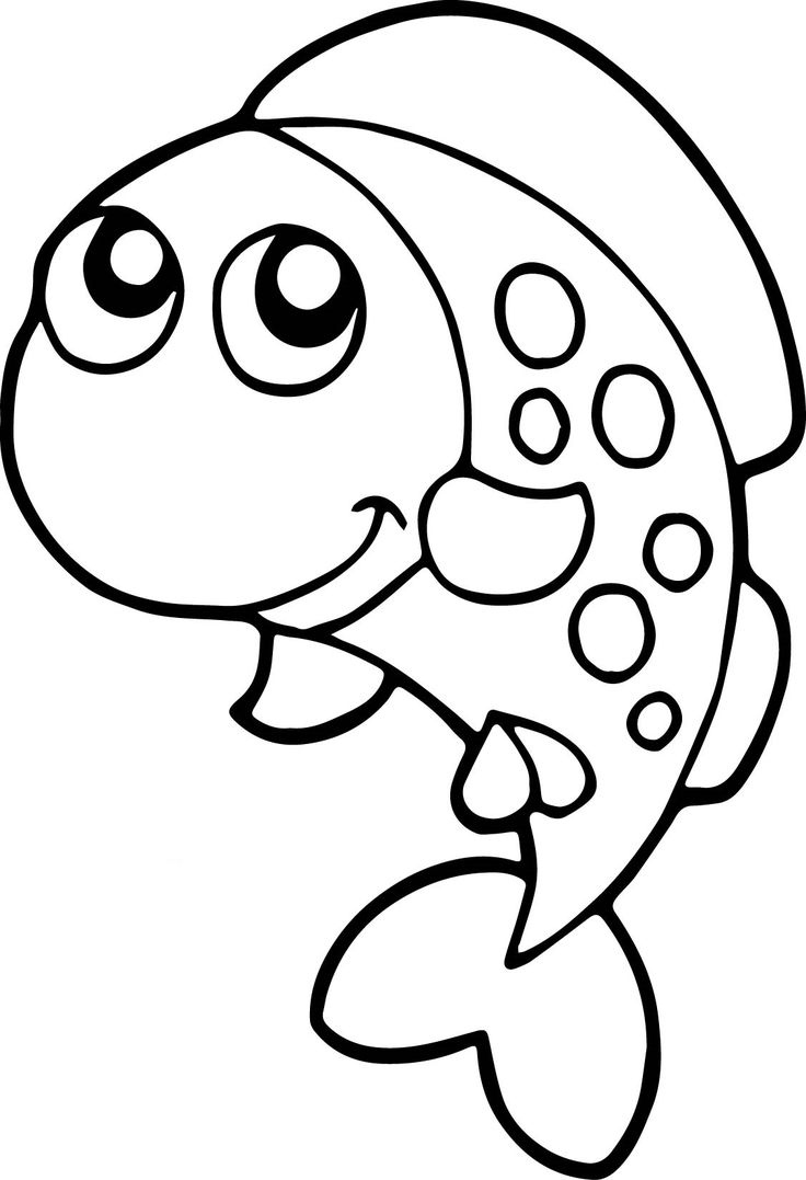 Fish Coloring Pages For Kids Preschool And Kindergarten Fish 