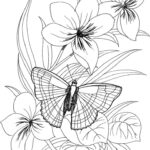 Flower Butterfly Coloring Pages Printable Flower Coloring Pages