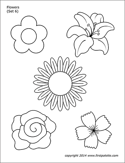 Flowers Free Printable Templates Coloring Pages FirstPalette