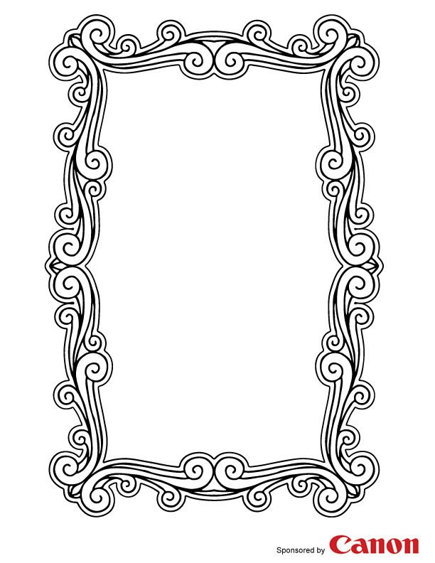 Frame 5 Free Printable Coloring Pages Picture Frame Template 