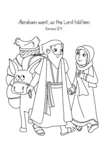 Free Bible Coloring Page Abraham And Sara A New Home Sunday School