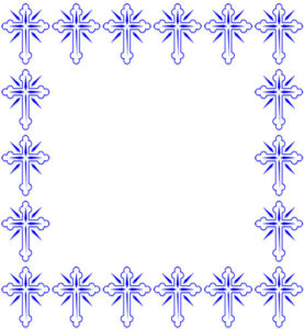 Free Christian Christmas Borders Doves Cross Angels