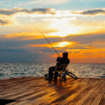 Free Photo Of Man Fishing Sunset StockSnap Io