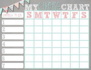 Free Printable Chore Charts For Kids Activity Shelter