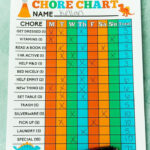 Free Printable Chore Charts For Kids Free Printable Chore Charts