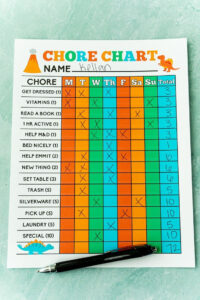 Free Printable Chore Charts For Kids Free Printable Chore Charts