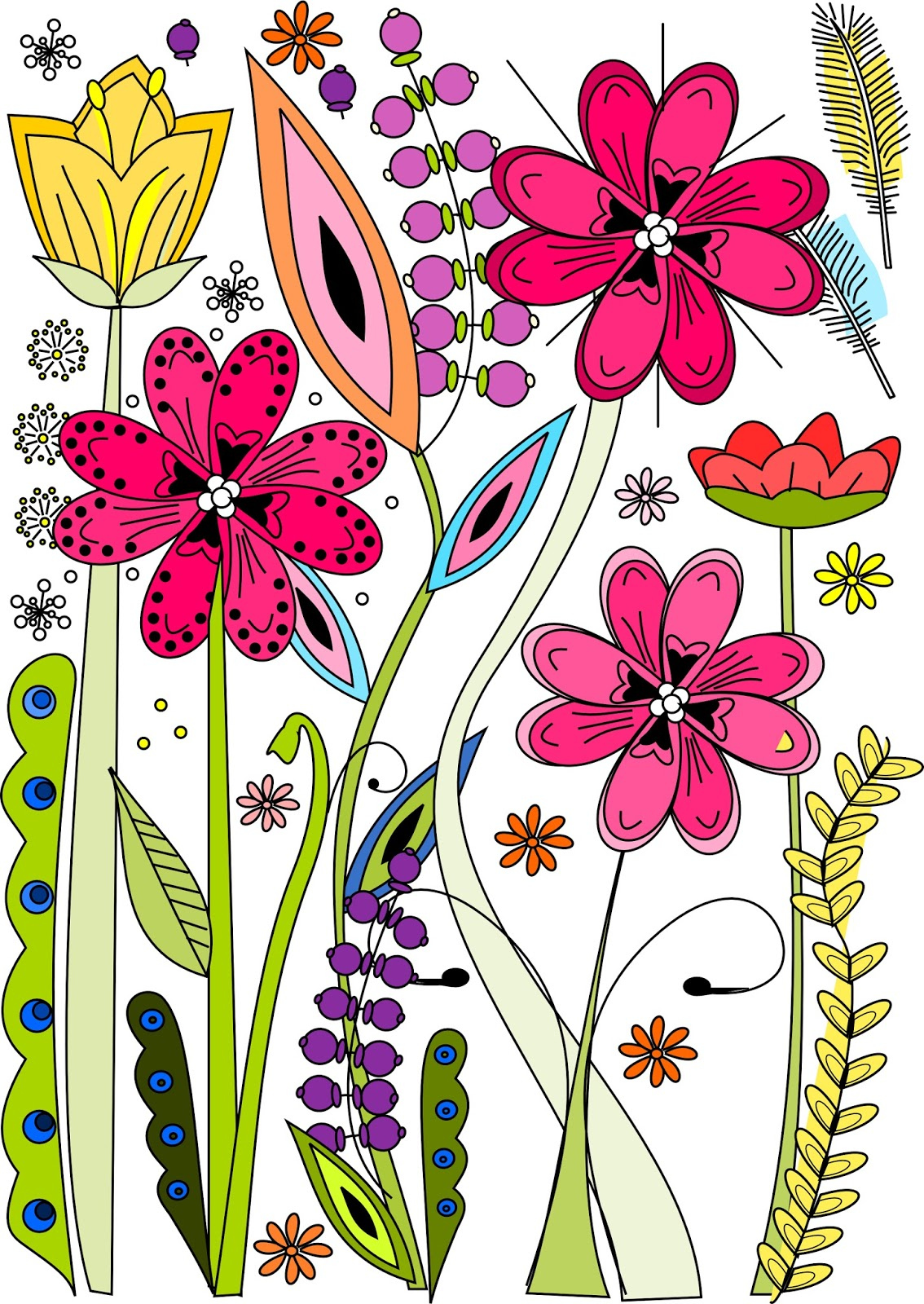 Printable Pictures Of Flowers With Color