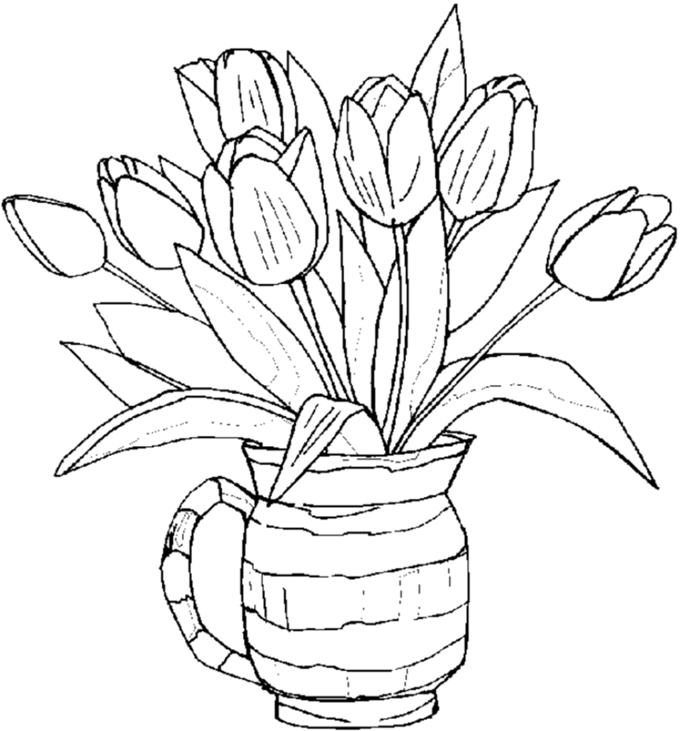 Printable Flower Pictures Coloring